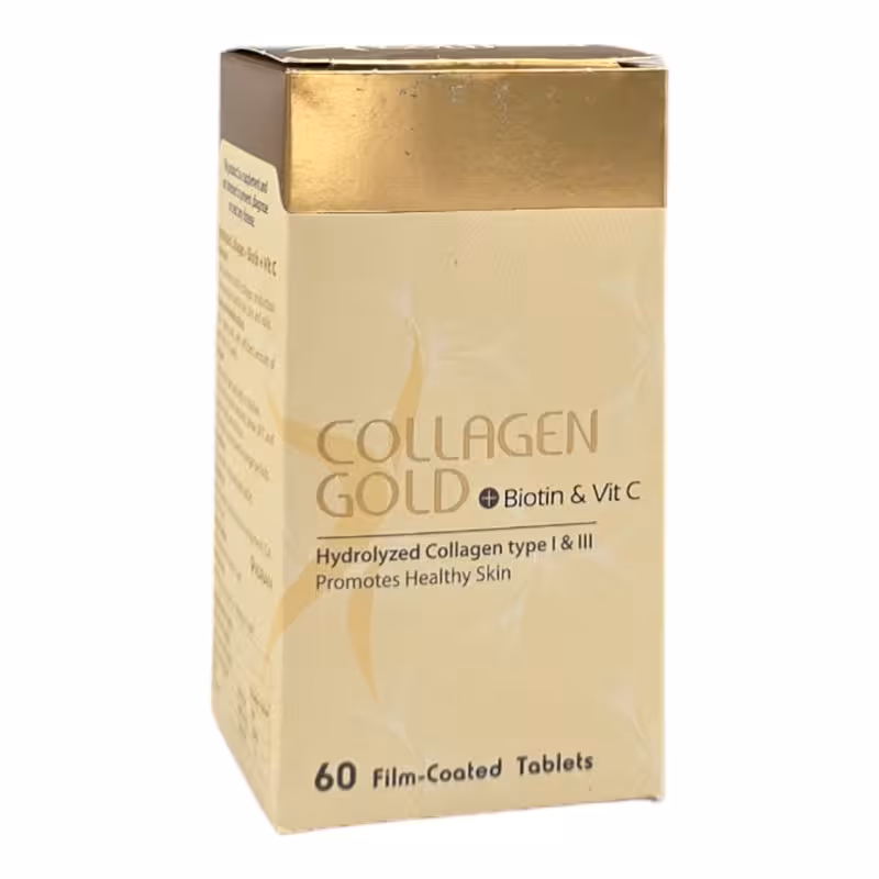 قرص کلاژن گلد بیوتین و ویتامین سی آدریان 60 عدد