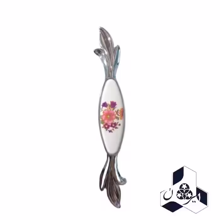 دستگیره کابینت مدل برگی رنگ کروم پک ده عددی