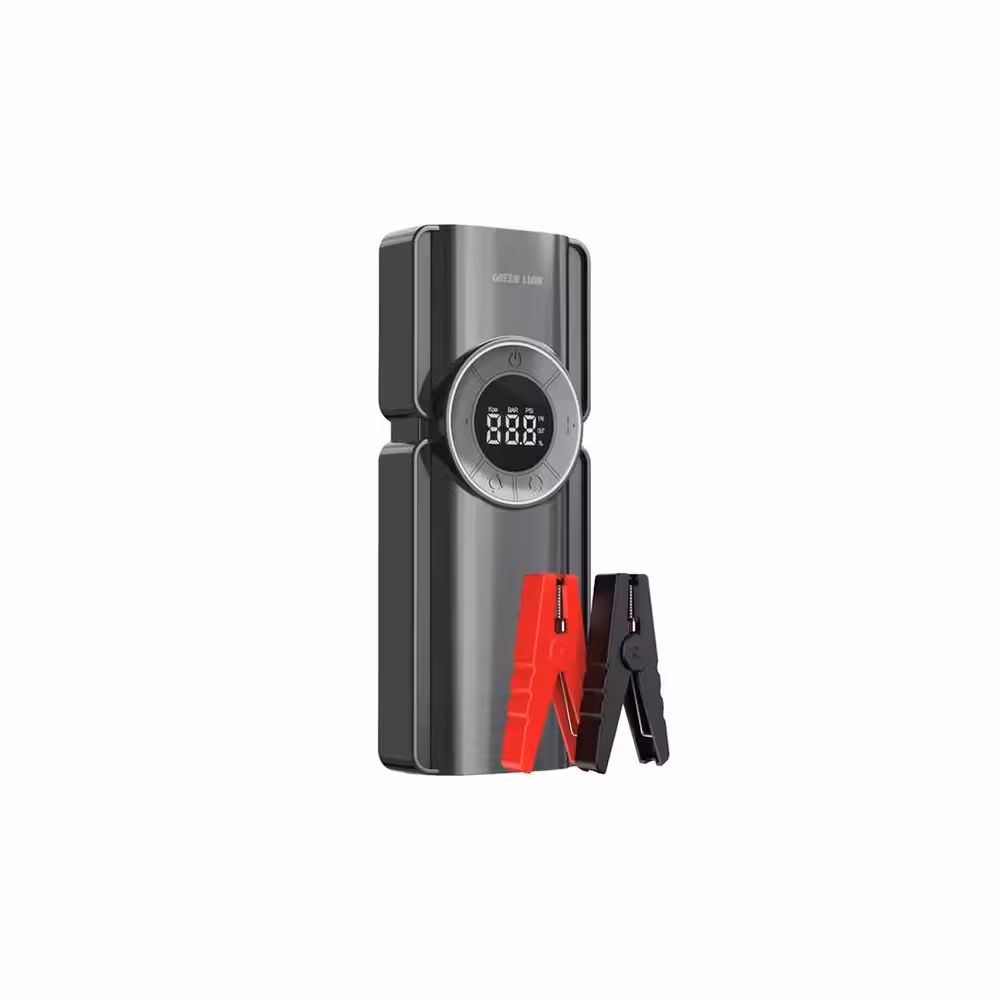 پاوربانک 10000 و کمپرسور باد و جامپ استارتر خودرو گرین لاین Green Lion GNJUMPSTR Portable Jump Starter