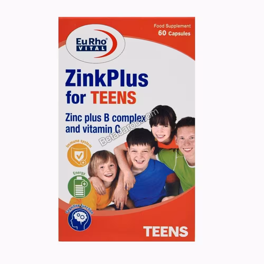 کپسول ژلاتینی نرم زینک پلاس فور تینز یوروویتال 60 عددی