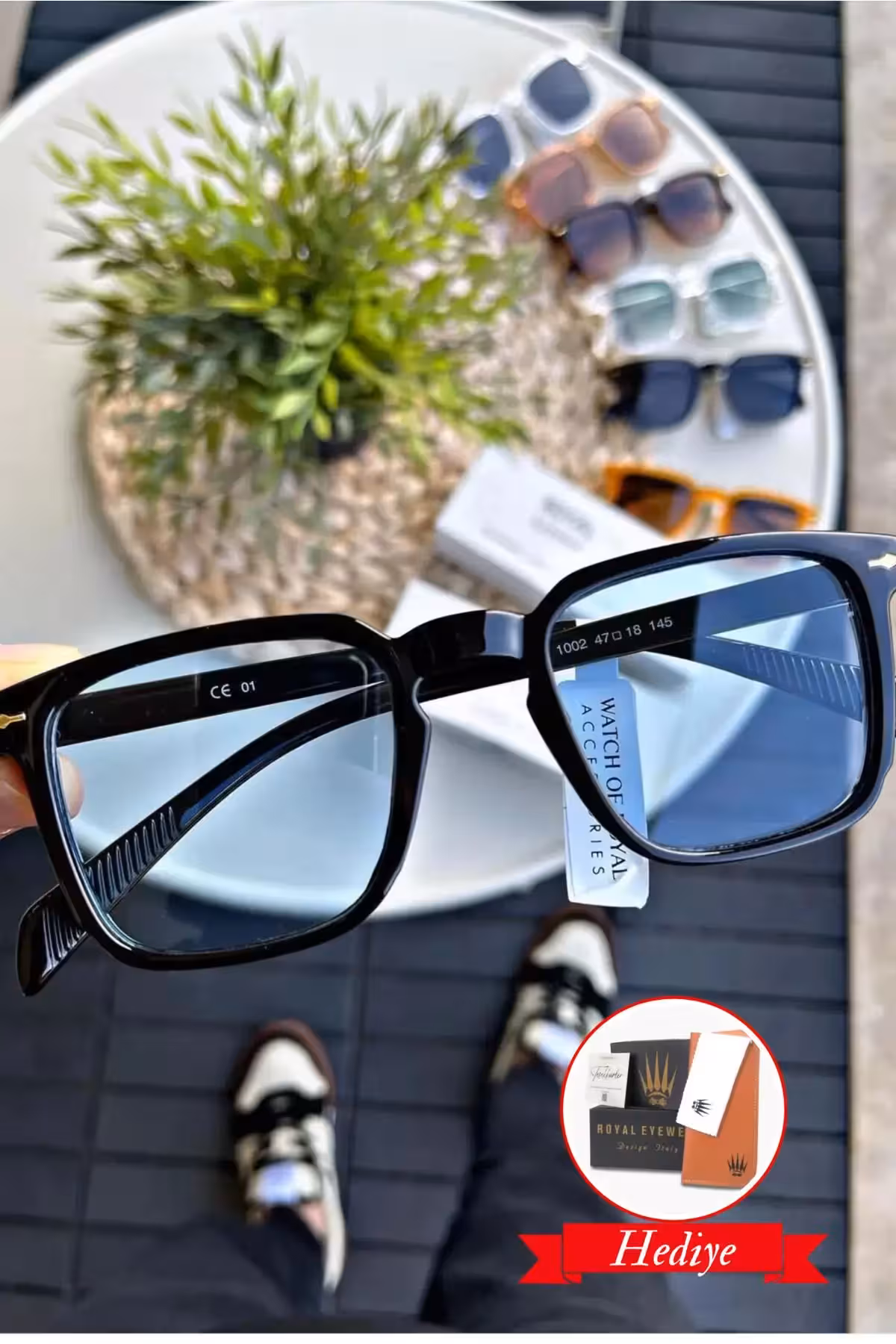 عینک آفتابی زنانه و مردانه UV400 Glass Ce دارای گواهی آبی - 2233