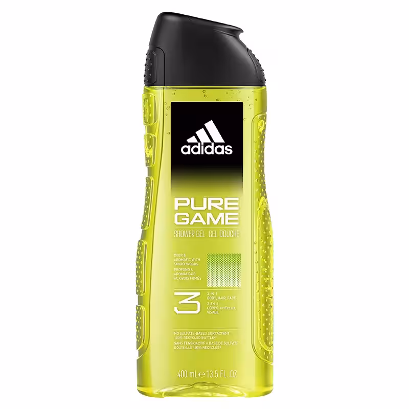 مشخصات، خرید و قیمت ژل شستشوی بدن،مو و صورت آدیداس مدل Pure Game حجم 400 میل ⭐️ ویان مارکت