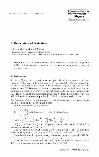 خرید و دانلود نسخه کامل کتاب Description of instantons
