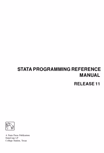 خرید و دانلود نسخه کامل کتاب Stata Programming Reference Manual-Release 11