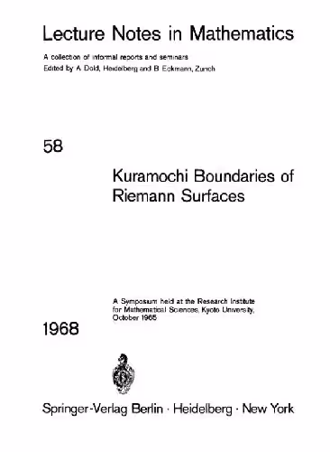خرید و دانلود نسخه کامل کتاب Kuramochi Boundaries of Riemann Surfaces