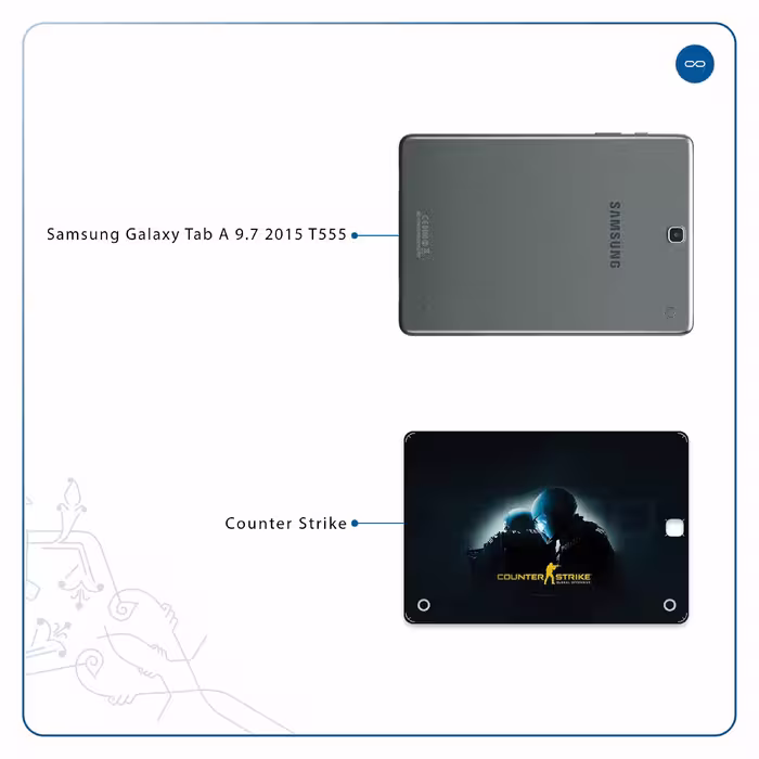 برچسب پوششی ماهوت مدل Counter-Strike مناسب برای تبلت سامسونگ Galaxy Tab A 9.7 2015 T555