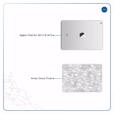 برچسب پوششی ماهوت مدل Army-Snow-Pixel مناسب برای تبلت اپل iPad Air 2013 A1475