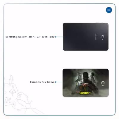 برچسب پوششی ماهوت مدل Rainbow-Six-Game مناسب برای تبلت سامسونگ Galaxy Tab A 10.1 2016 T580