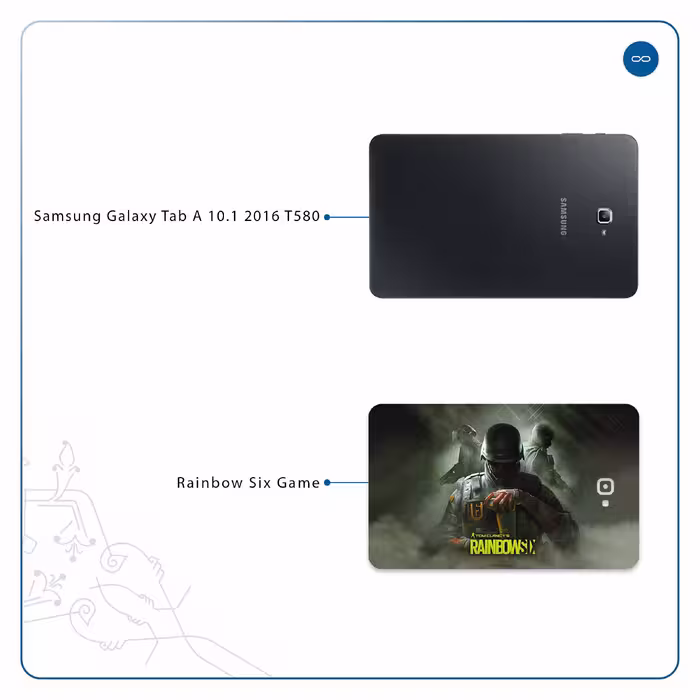 برچسب پوششی ماهوت مدل Rainbow-Six-Game مناسب برای تبلت سامسونگ Galaxy Tab A 10.1 2016 T580