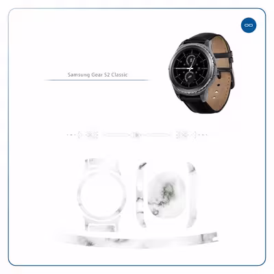 برچسب ماهوت طرح Blanco_Smoke_Marble مناسب برای ساعت هوشمند سامسونگ Galaxy Gear S2 Classic