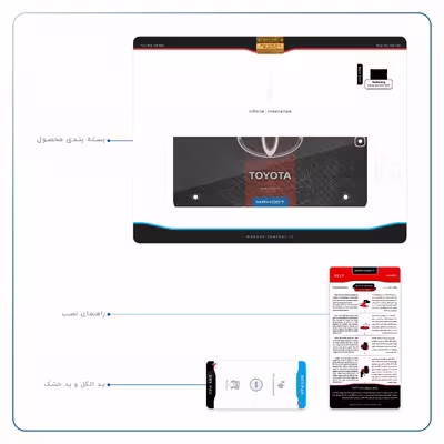 برچسب پوششی ماهوت مدل TOYOTA-Logo مناسب برای تبلت سامسونگ Galaxy Tab S2 9.7 2015 T810