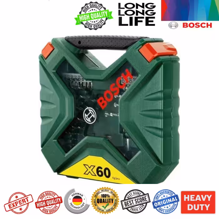 مته و سرپیچ گوشتی بوش مدل X line 60 - 2607010611 مجموعه 60 عددی