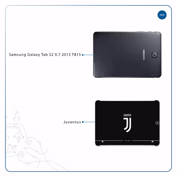برچسب پوششی ماهوت مدل Juventus مناسب برای تبلت سامسونگ Galaxy Tab S2 9.7 2015 T815