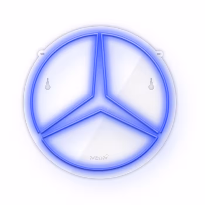 چراغ دیواری نئون دیزاین طرح Benz_BL