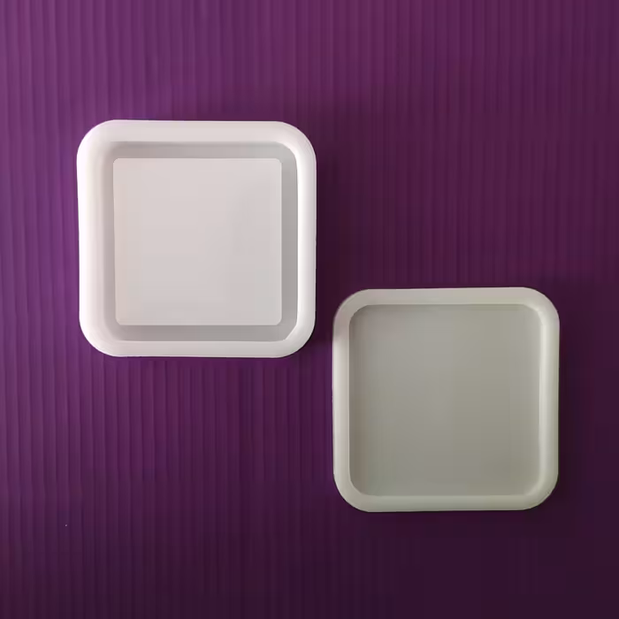 قالب رزین مدل آکواریومی طرح مربع مجموعه 2 عددی