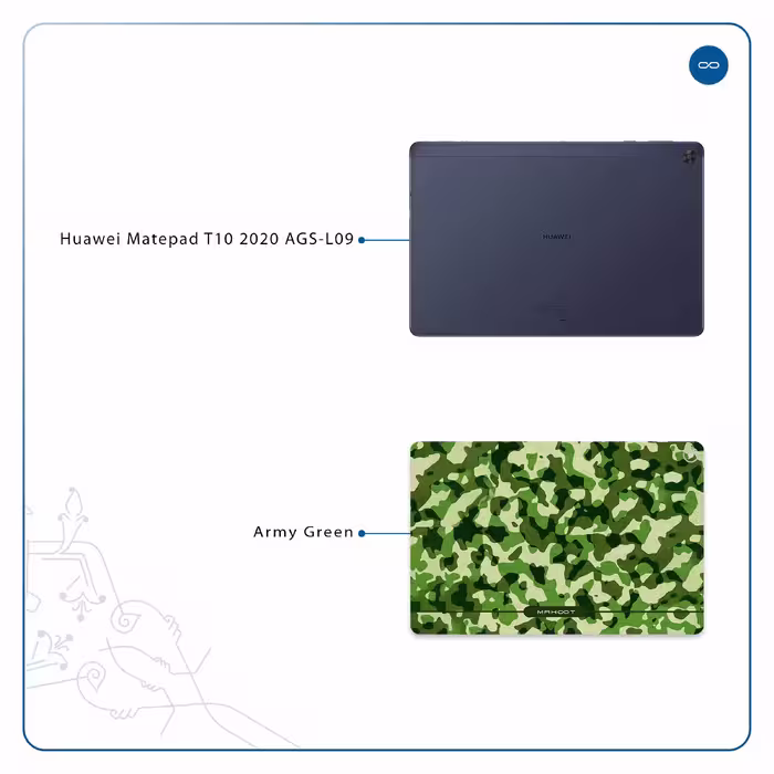 برچسب پوششی ماهوت مدل Army-Green-2 مناسب برای تبلت هوآوی Matepad T10 2020 AGS-L09