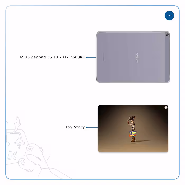 برچسب پوششی ماهوت مدل Toy Story مناسب برای تبلت ایسوس Zenpad 3S 10 2017 Z500KL