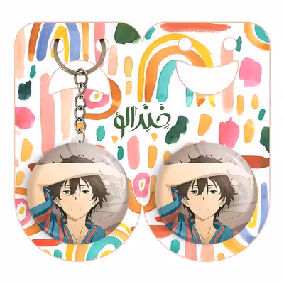 پیکسل خندالو مدل اورکی انیمه هیوکا Hyouka کد 17074 به همراه جاکلیدی