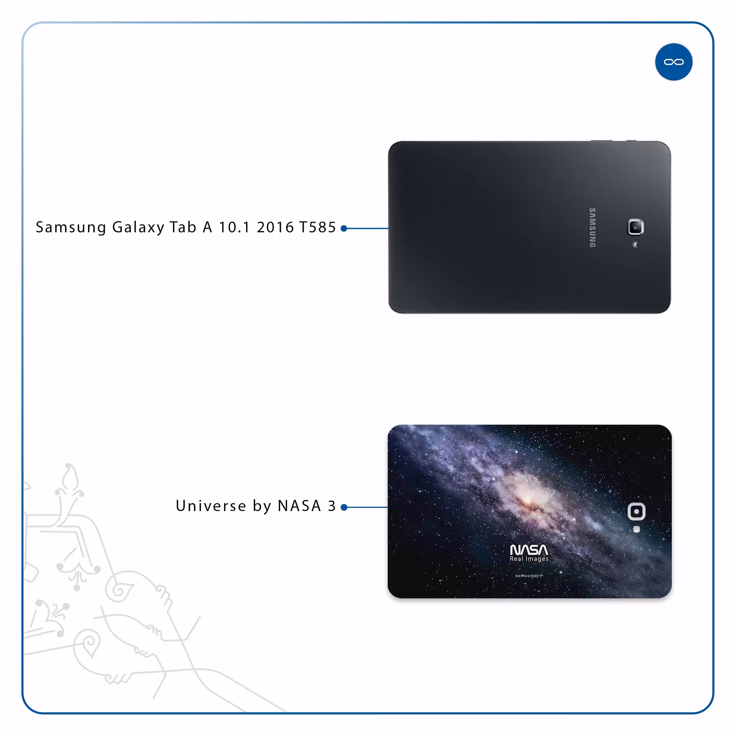 برچسب پوششی ماهوت مدل Universe-by-NASA-3 مناسب برای تبلت سامسونگ Galaxy Tab A 10.1 2016 T585