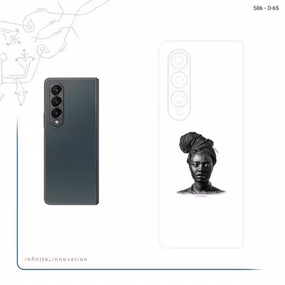 برچسب پوششی ماهوت مدل Portrait of an African Woman مناسب برای گوشی موبایل سامسونگ Galaxy Z Fold4