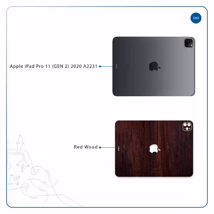 برچسب پوششی ماهوت مدل Red-Wood مناسب برای تبلت اپل iPad Pro 11 (GEN 2) 2020 A2231