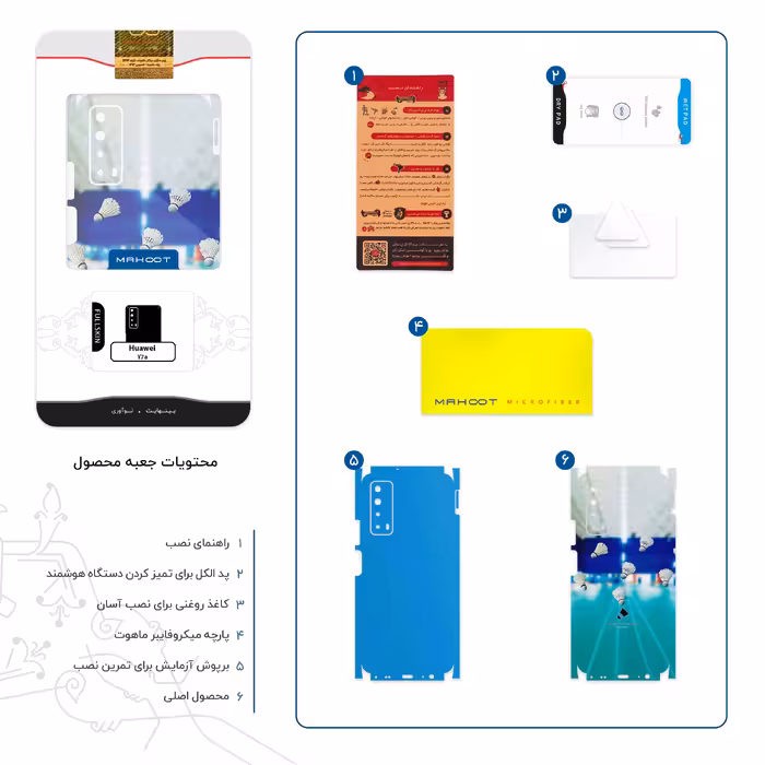 برچسب پوششی ماهوت مدل Badminton-FullSkin مناسب برای گوشی موبایل هوآوی Y7a