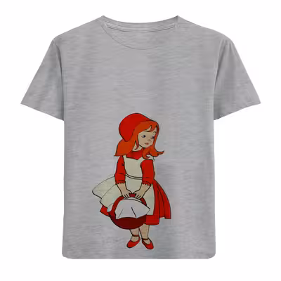 تی شرت آستین کوتاه بچگانه مدل دخترک D90