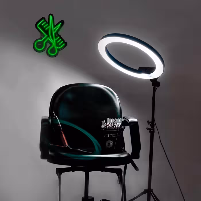 چراغ دیواری نئون دیزاین طرح Barber-BL_GR