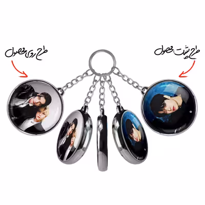 جاکلیدی خندالو طرح سونگمین و هیونجین و فلیکس گروه استری کیدز Stray Kids مدل دوطرفه کد 1186811872