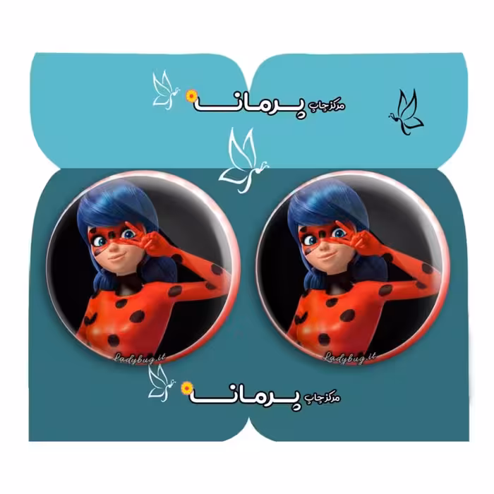 پیکسل پرمانه طرح کفشدوزکی کد pm2n.711 مجموعه 2 عددی