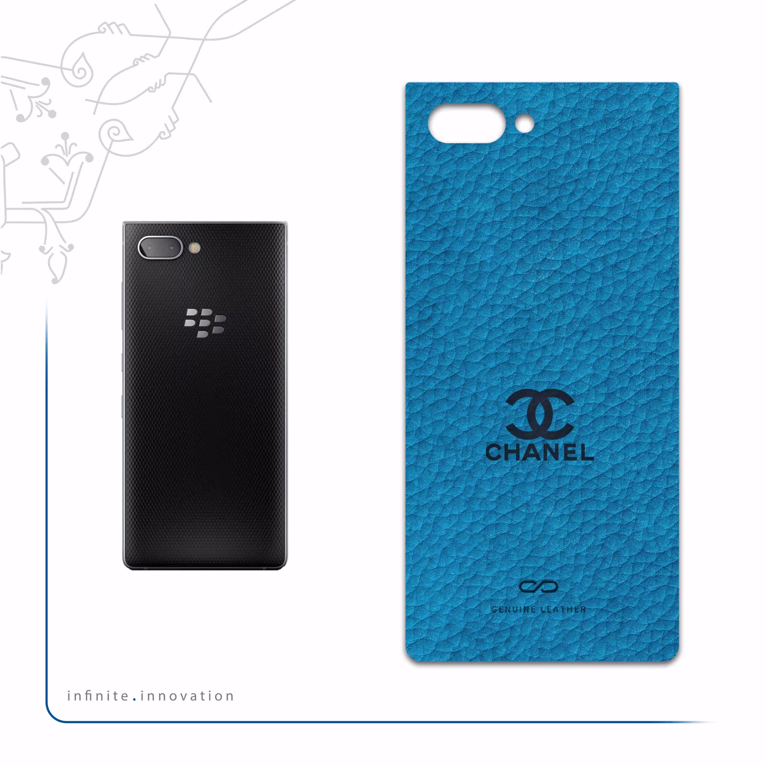 برچسب پوششی ماهوت مدل BL-CHNL مناسب برای گوشی موبایل بلک بری Key 2