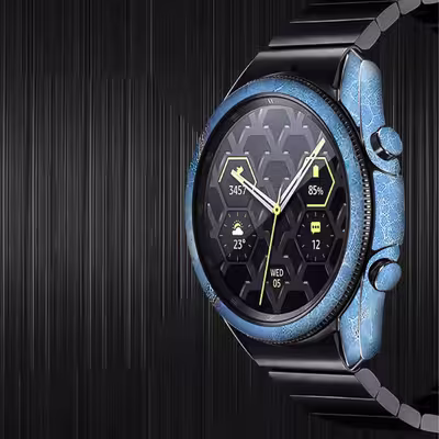برچسب ماهوت طرح Blue Ocean Marble مناسب برای ساعت هوشمند سامسونگ Galaxy Watch3 45mm