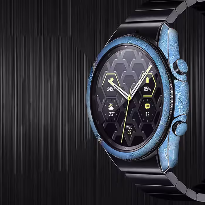 برچسب ماهوت طرح Blue Ocean Marble مناسب برای ساعت هوشمند سامسونگ Galaxy Watch3 45mm