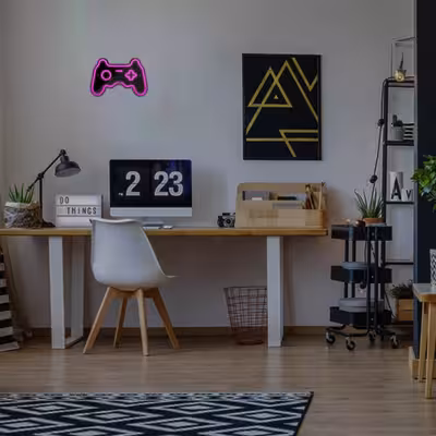 چراغ دیواری نئون دیزاین طرح Game-Controller-BL_PN