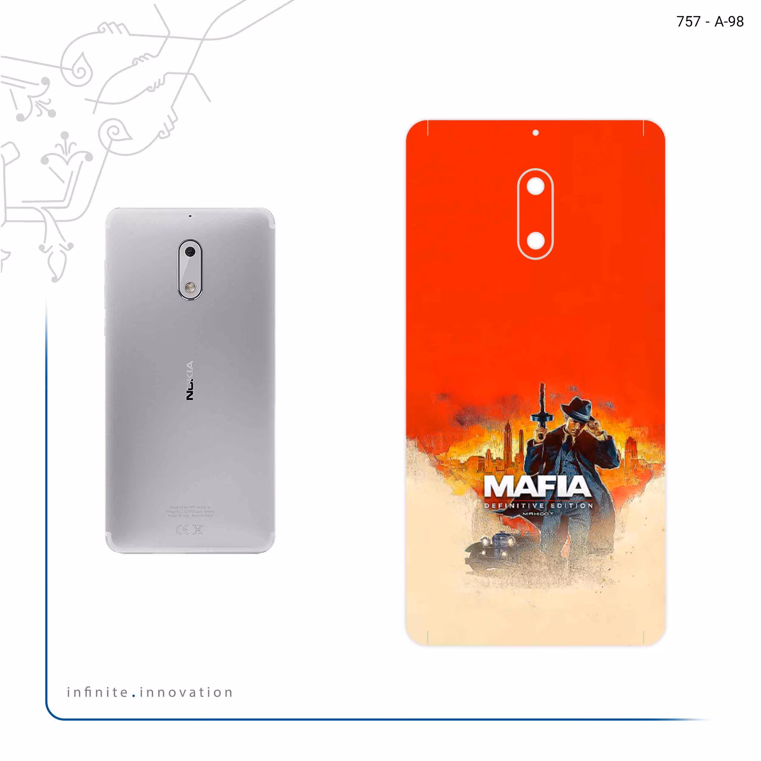 برچسب پوششی ماهوت مدل MAFIA Game Series مناسب برای گوشی موبایل نوکیا 6