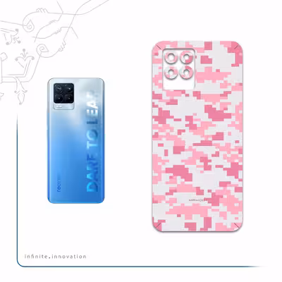 برچسب پوششی ماهوت مدل Army-Pink-pixel مناسب برای گوشی موبایل ریلمی 8 Pro