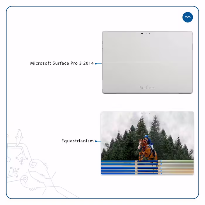 برچسب پوششی ماهوت مدل Equestrianism مناسب برای تبلت مایکروسافت Surface Pro 3 2014