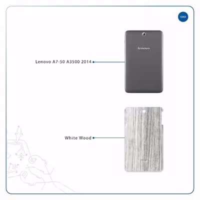 برچسب پوششی ماهوت مدل White Wood مناسب برای تبلت لنوو A7-50 A3500 2014