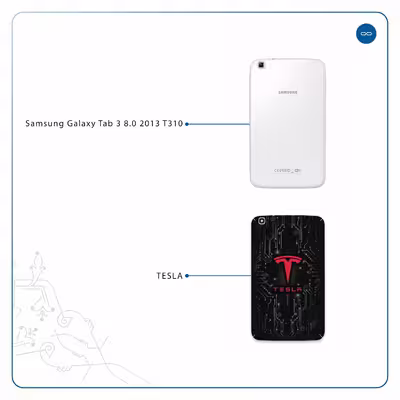 برچسب پوششی ماهوت مدل TESLA مناسب برای تبلت سامسونگ Galaxy Tab 3 8.0 2013 T310