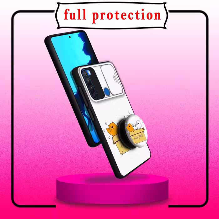کاور لاین کینگ مدل PandaBax مناسب برای گوشی موبایل شیائومی Redmi Note 8 به همراه پایه نگهدارنده