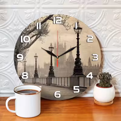 ساعت دیواری طرح منظره لندن کد 1215