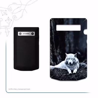 برچسب پوششی ماهوت مدل Dire-Wolf مناسب برای گوشی موبایل بلک بری P9981