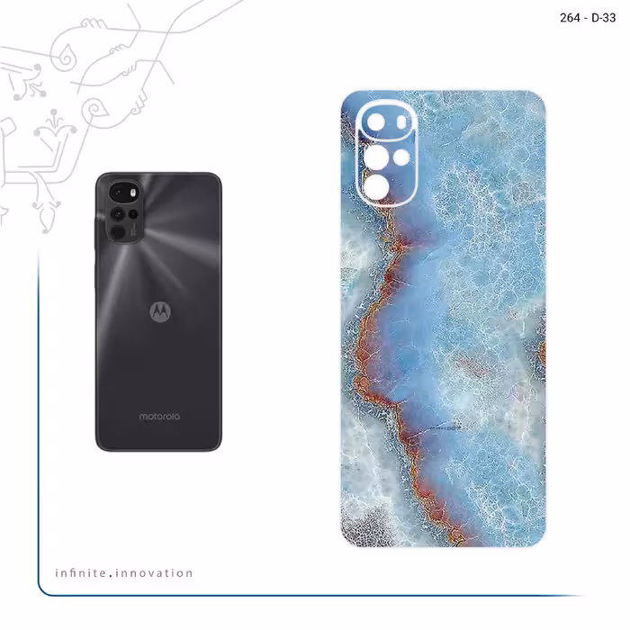 برچسب پوششی ماهوت مدل Blue_Ocean_Marble مناسب برای گوشی موبایل موتورولا Moto G22