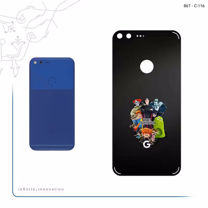 برچسب پوششی ماهوت مدل Hotel Transylvania مناسب برای گوشی موبایل گوگل Pixel XL