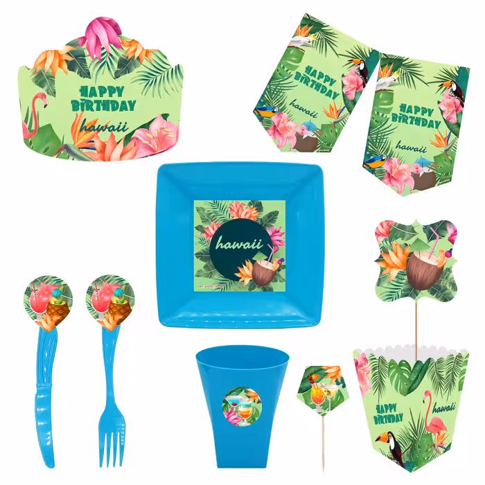  مجموعه 72 عددی تم تولد طرح هاوایی