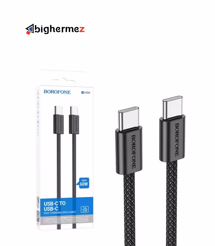 کابل شارژ دوسر TYPE-C 60W بروفون مدل BX104 به طول 1 متر