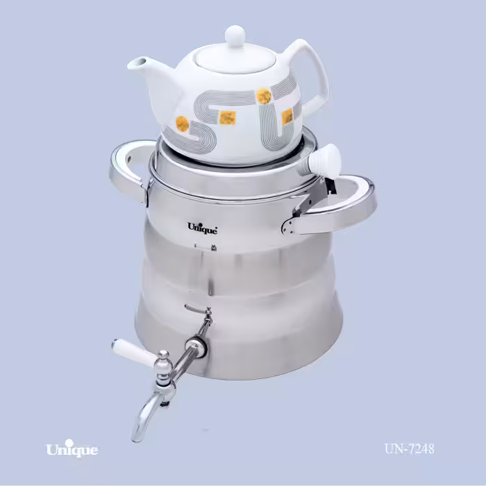 کتری و قوری شیردار 5/5 لیتر استیل یونیک مدل UN-7248