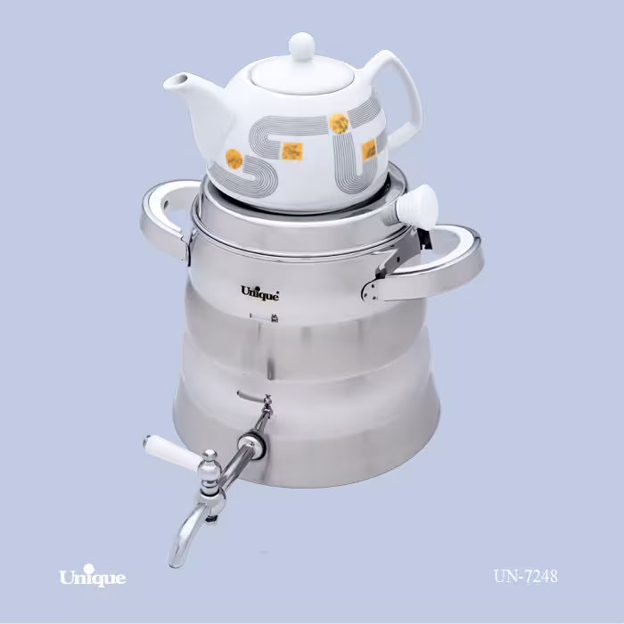 کتری و قوری شیردار 5/5 لیتر استیل یونیک مدل UN-7248