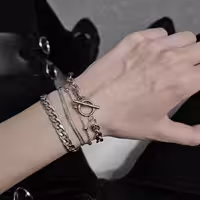 دستبند سه لاین استیل