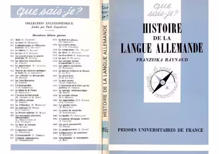 خرید و دانلود نسخه کامل کتاب Histoire de la langue allemande (Que sais-je?)